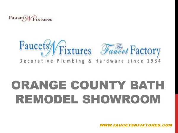 Orange County Bathroom Remodel Showroom
