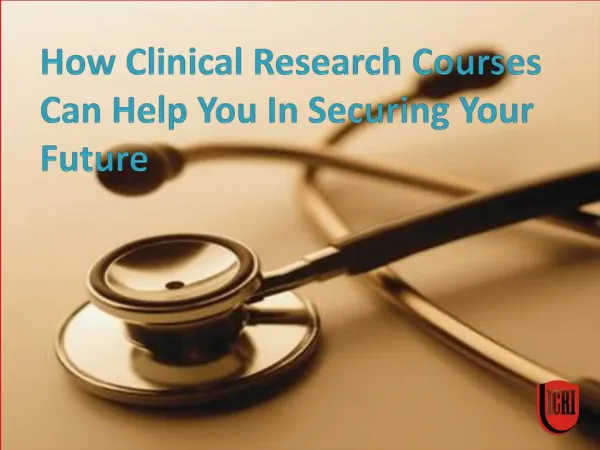 Clinical Research Courses, Clinical Research Institute