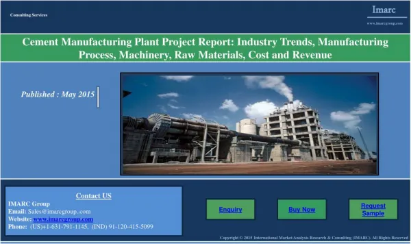 Cement Market and Manufacturing Plant Report