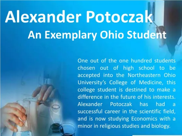 Alexander Potoczak - An Exemplary Ohio Student