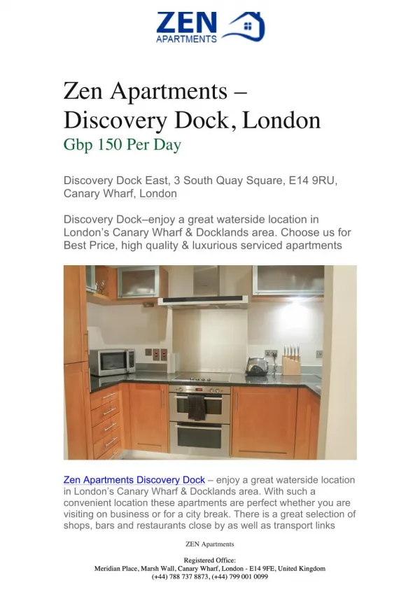 Discovery Dock London - Ability Place | Zen Apartments
