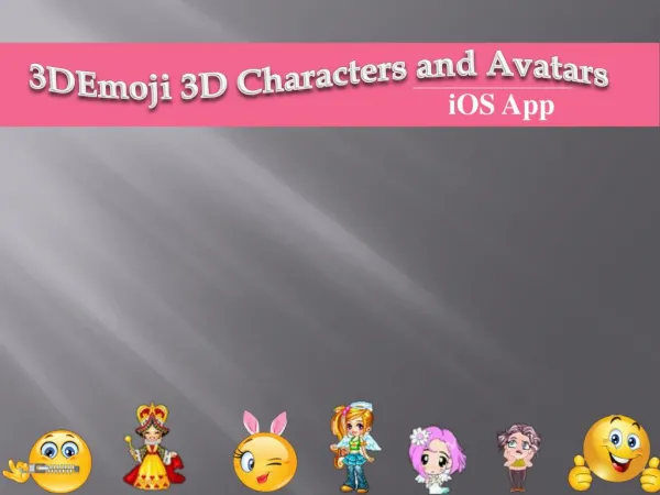 Emoji 3D Characters and Avatars iOS Application