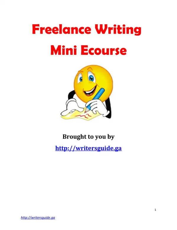 Freelance writing mini course