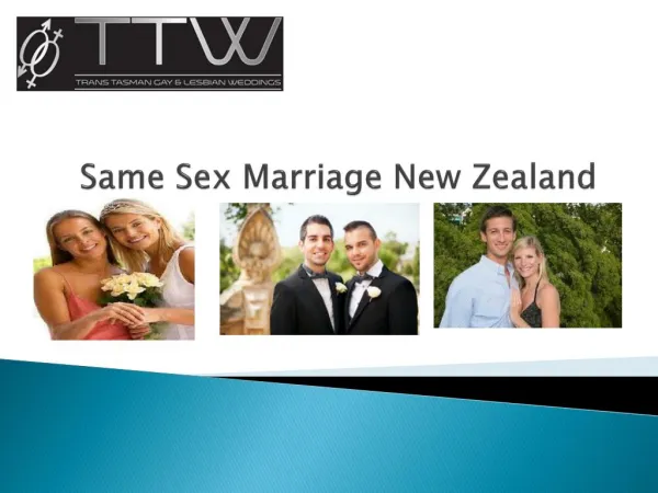 Same Sex Marriage New Zealand