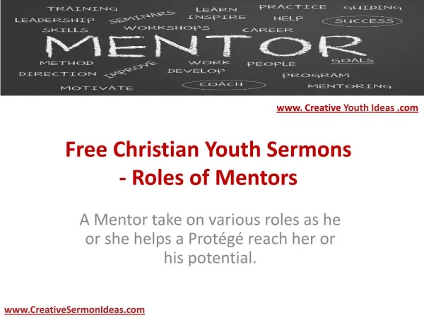 Free Christian Youth Sermons - Roles of Mentors