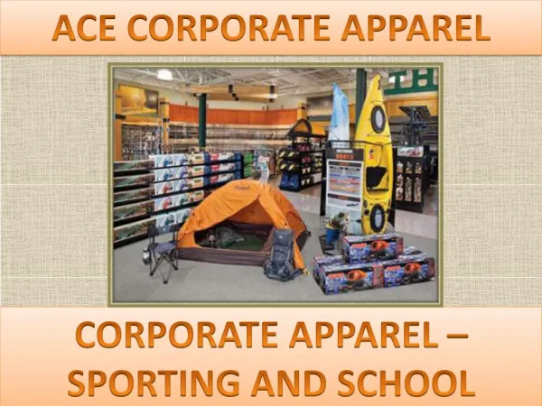 CORPORATE APPAREL – Sporting & School
