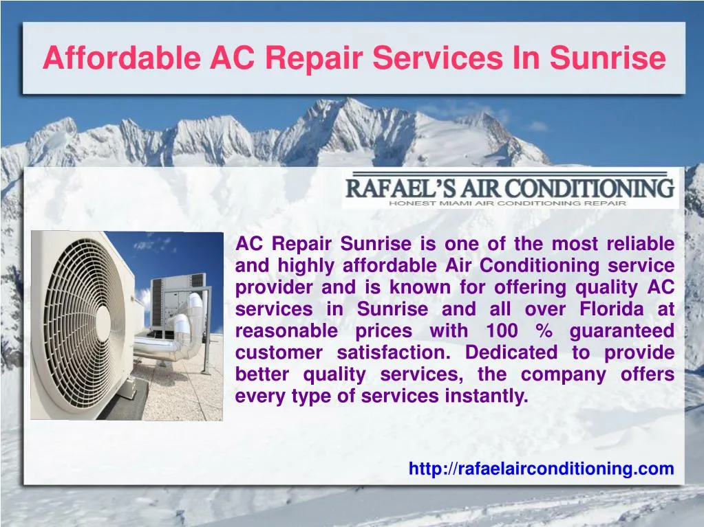affordable ac repair services in sunrise