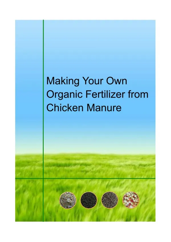 Making Your Own Organic Fertilizer from Chicken Manure
