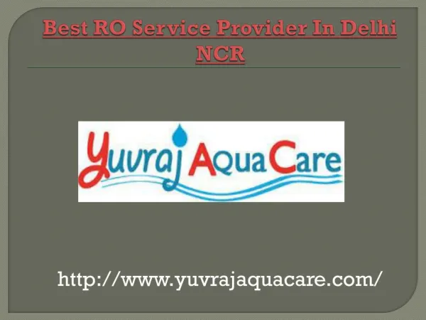 Best RO Service Provider in Delhi NCR