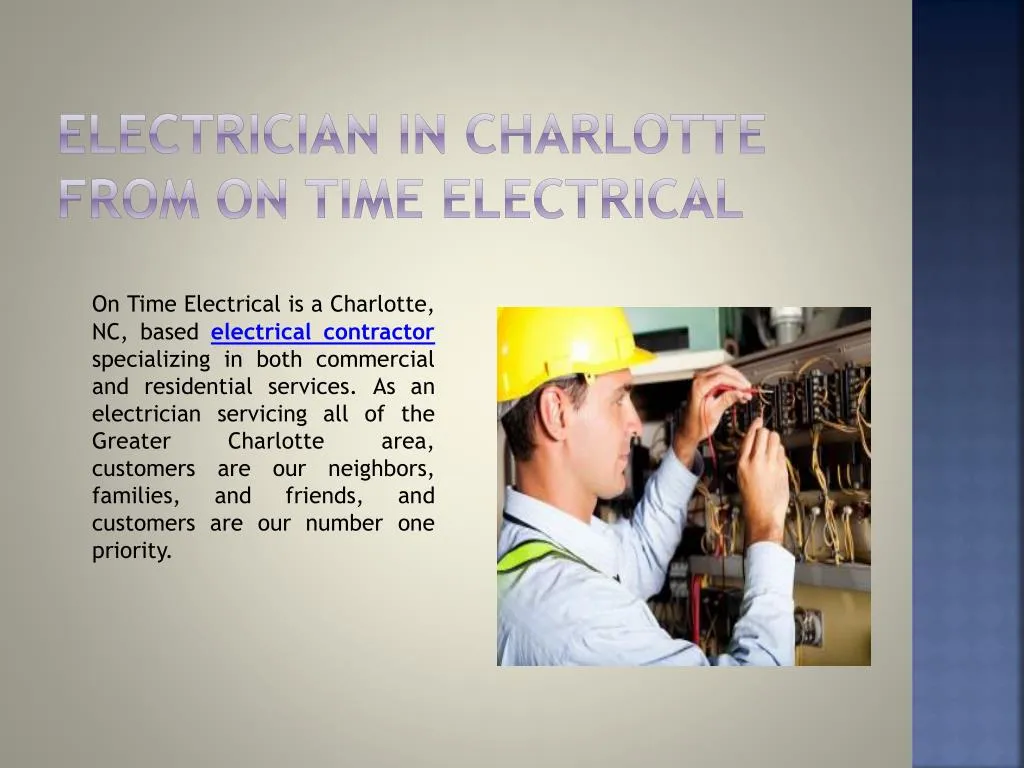 electrician in charlotte from on time electrical