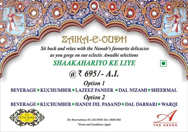 Special Offer Shaakahariyo, Maasahariyo ke Liye– ZAIKA-E-OUDH