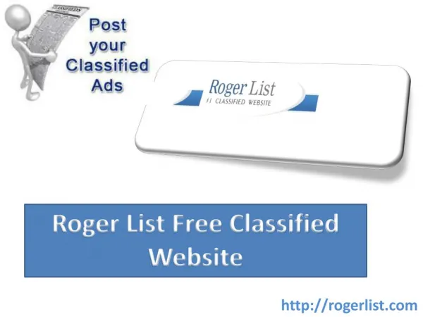 Roger List Global Free Classifieds Ad Posts