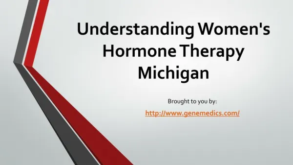 Understanding Women's Hormone Therapy Michigan
