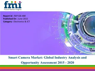 Global Smart Camera Market Anticipated to be worth US$ 382.9 Mn by 2020