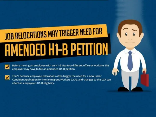 Job Relocations May Trigger Need for Amended H1-B Petition