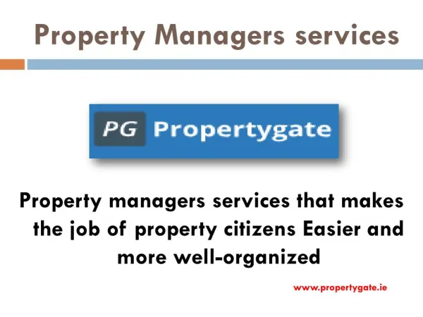 Property Managers Services - Propertygate