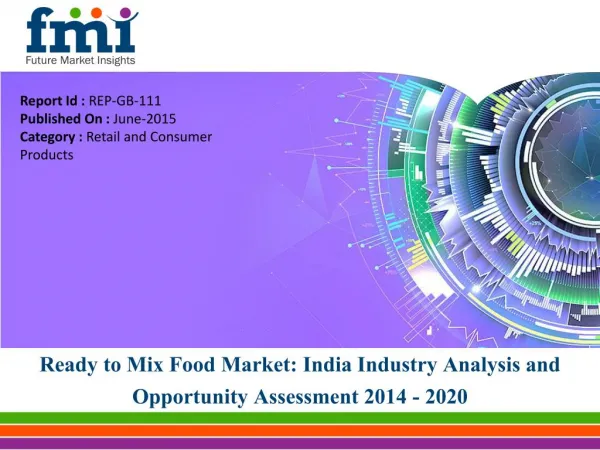 Ready to Mix Food Market in India Anticipated to be worth US$ 284.4 Mn by 2020
