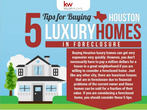 Five Tips for Buying Houston Luxury Homes in Foreclosure