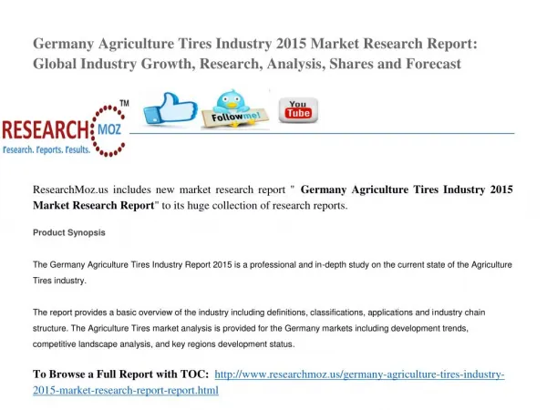 Germany Agriculture Tires Industry 2015 Market Research Report