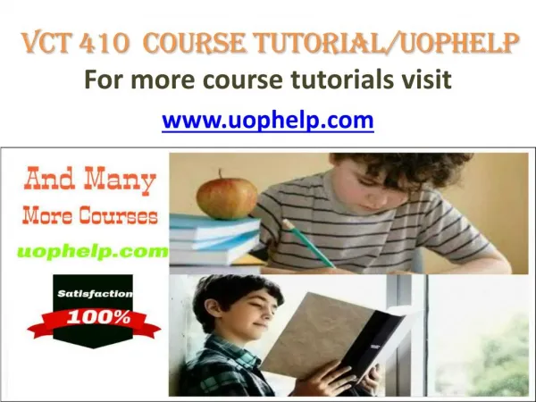 VCT 410 Course tutorial/uophelp