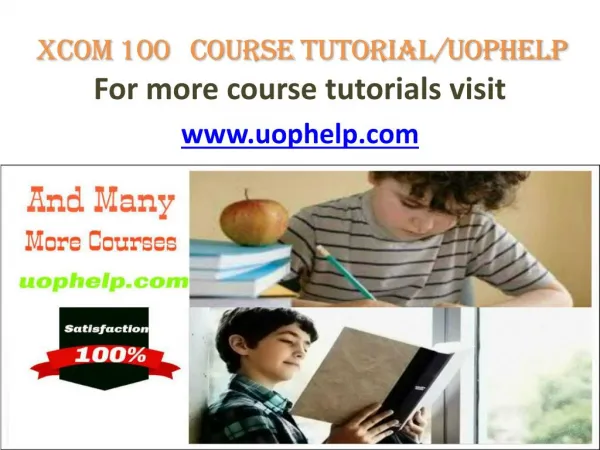 XCOM 100 Course tutorial/uophelp
