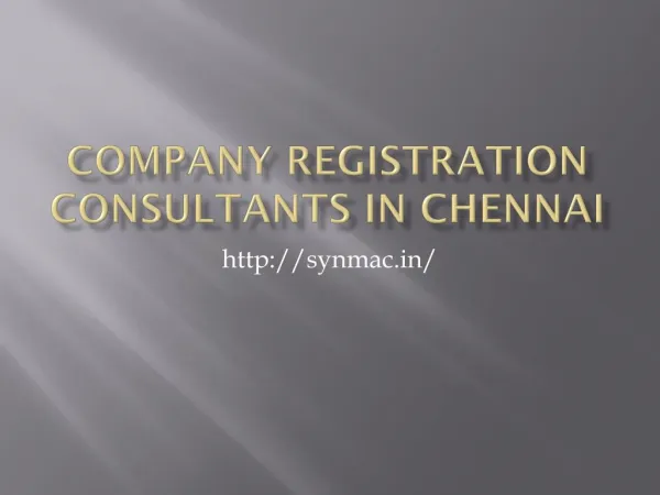 Company registration consultants in chennai