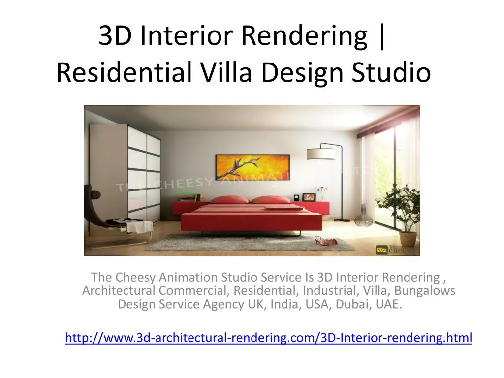 3d interior rendering residential villa design studio