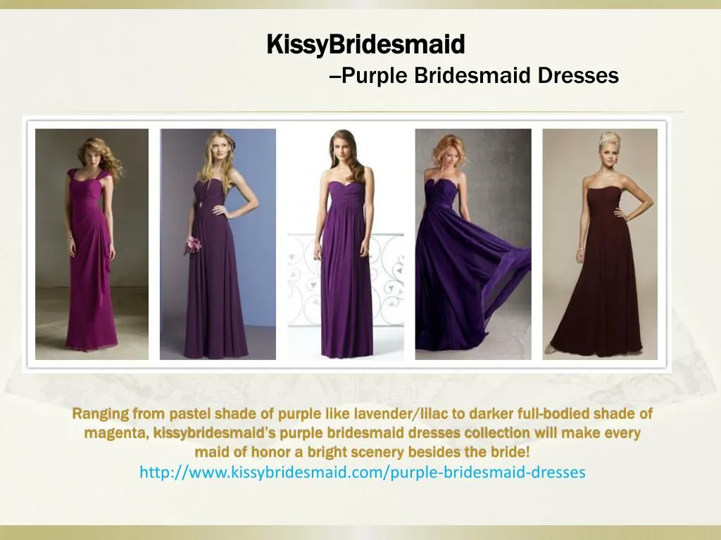 kissybridesmaid purple bridesmaid dresses