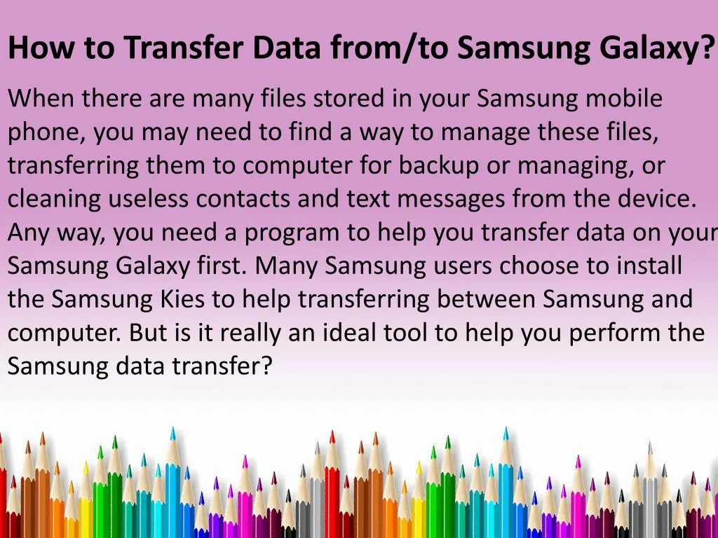 how to transfer data from to samsung galaxy