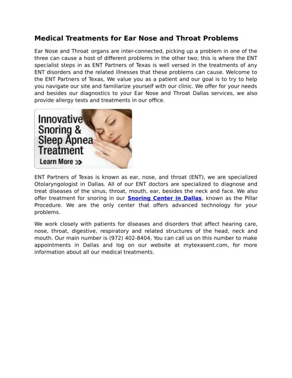 Snoring Center Dallas