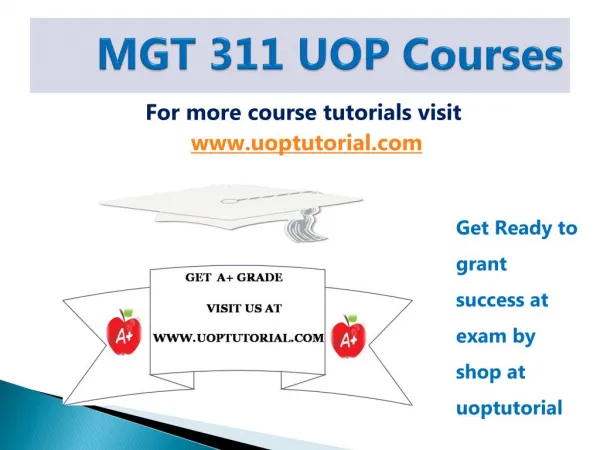 MGT 311 UOP Tutorial Course/Uoptutorial