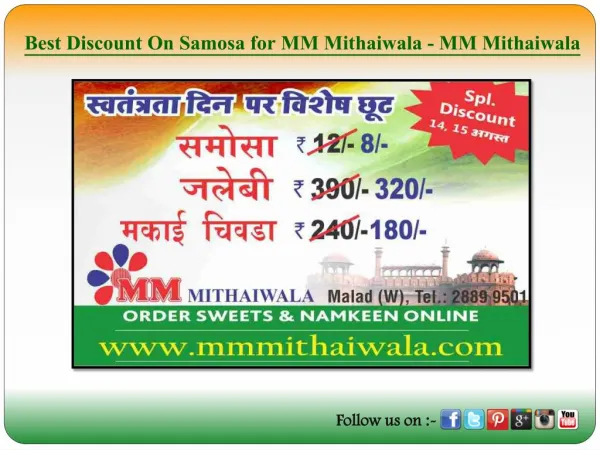 Best Discount On Samosa for MM Mithaiwala - MM Mithaiwala