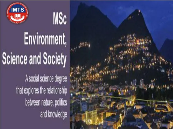 Admission MSc Environmental Science distance education courses