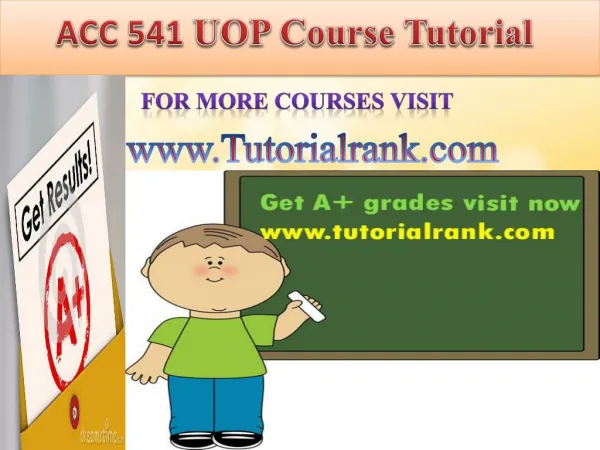 ACC 541 UOP Course Tutorial/TutorialRank