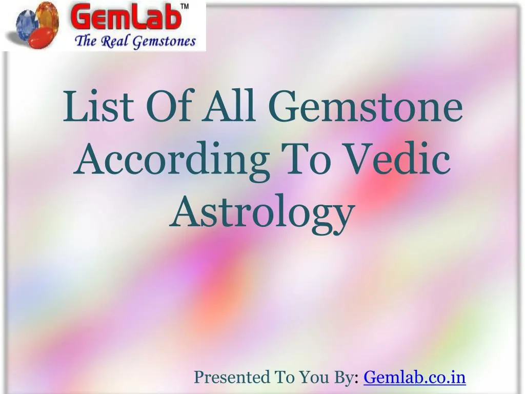 list of all gemstone according to vedic astrology