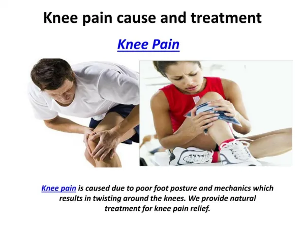 Knee pain cause and treatment