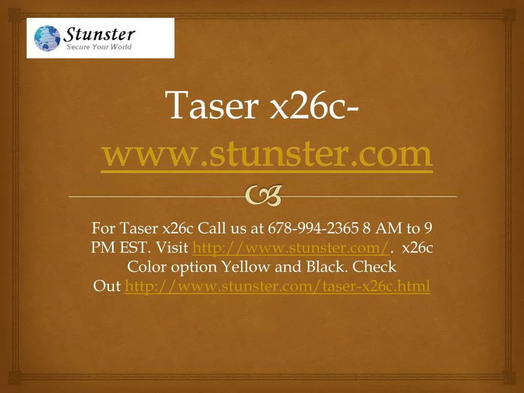 taser x26c www stunster com