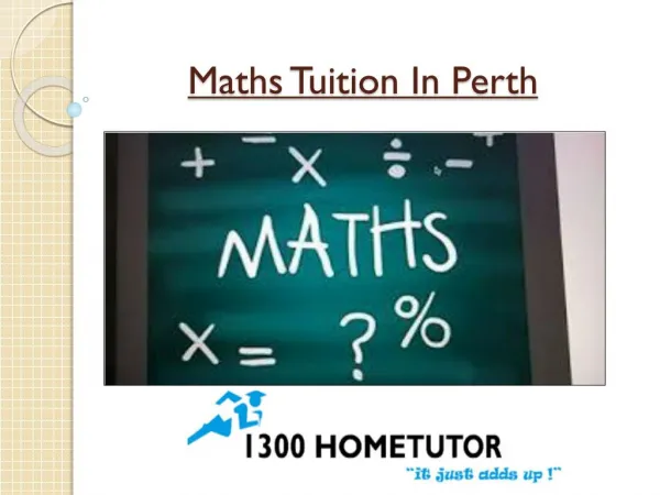 Maths Tuition In Perth-1300Hometutor