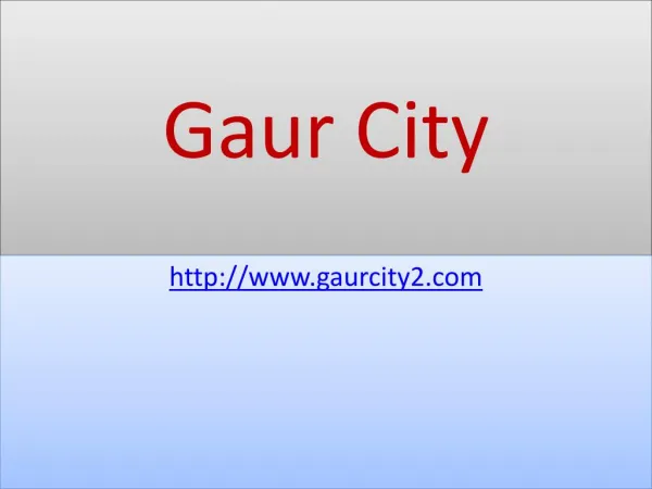 Gaur City Residential Apartments