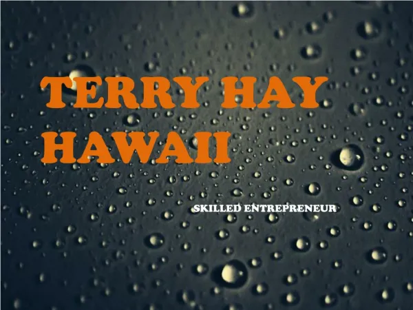 TERRY HAY OF HAWAII - SKILLED ENTREPRENEUR