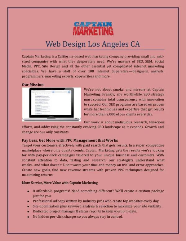 Web Design Los Angeles CA