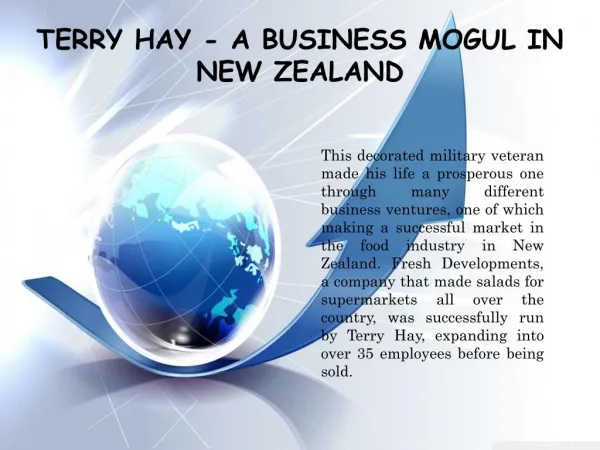 TERRY HAY - A BUSINESS MOGUL IN NEW ZEALAND