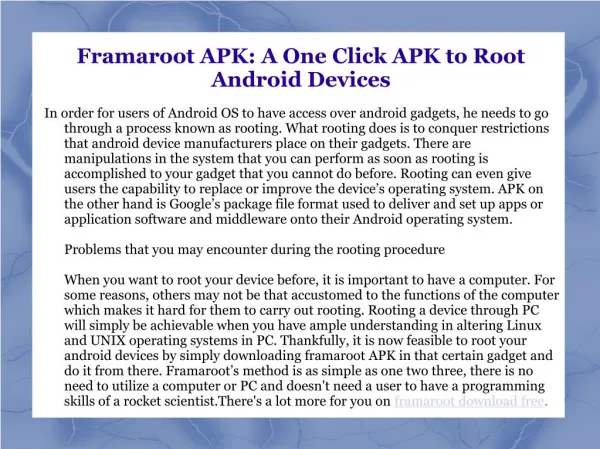 Framaroot APK Free Download