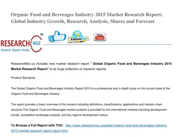 Global Organic Food and Beverages Industry 2015 Market Research Report