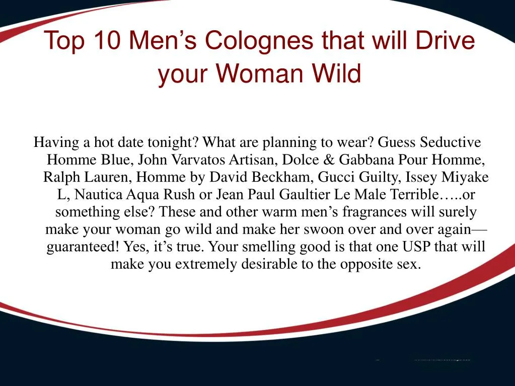 top 10 men s colognes that will drive your woman wild