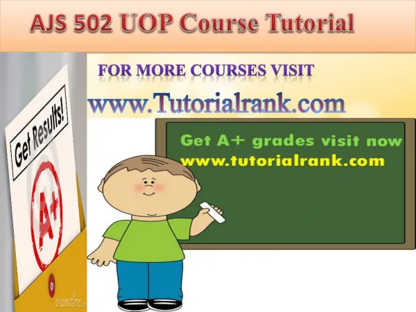 AJS 502 UOP Course Tutorial/TutorialRank