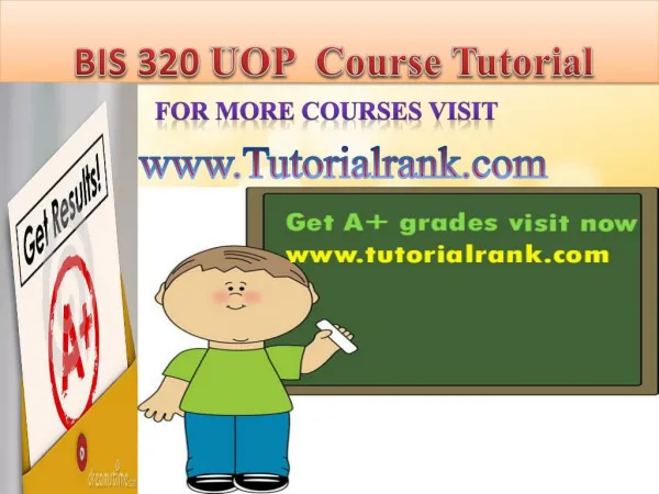 BIS 320 UOP Course Tutorial/TutorialRank