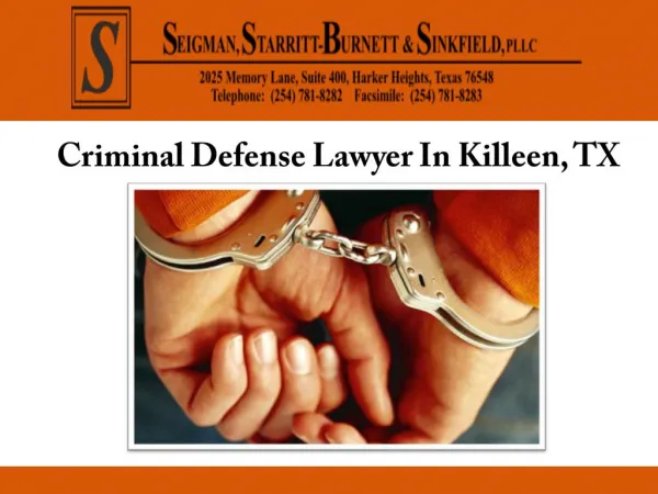 Criminal Defense Lawyer In Killeen, TX