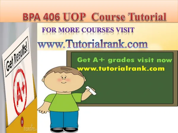BPA 406 UOP Course Tutorial/TutorialRank