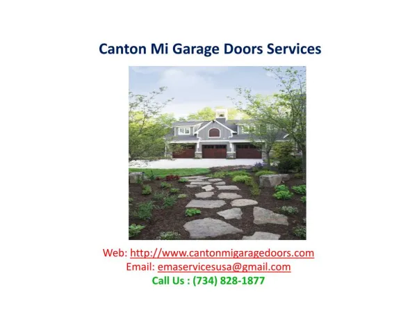 Canton Mi Garage Doors Services